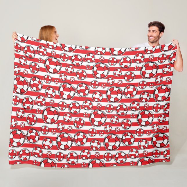 Cobertor De Velo Barco de Cintos de Vida Náuticos, Branco Vermelho (In Situ)