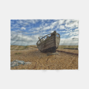 Cobertor De Velo Barco de pesca de madeira abandonado   Dungeness