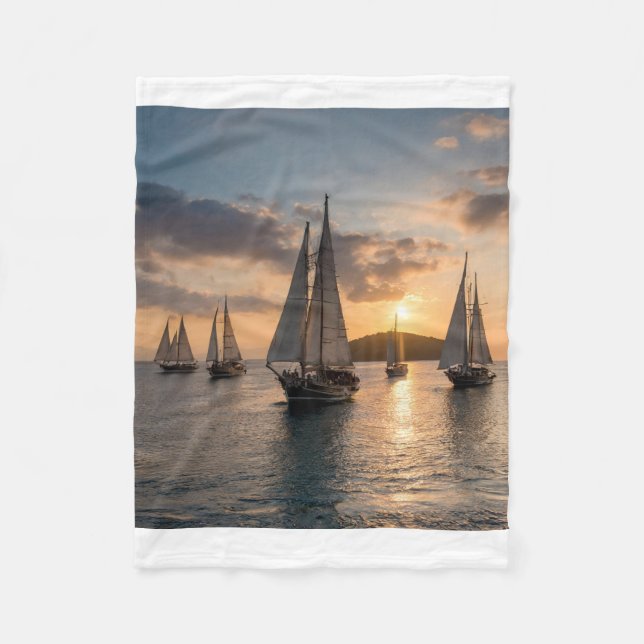 Cobertor De Velo Barcos à vela (Frente)