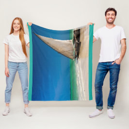 Cobertor De Velo Barcos de pesca tradicionais na praia