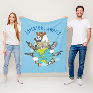 Cobertor De Velo Bare Bears - Aventura Aguarda