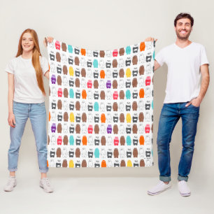 Cobertor De Velo Bare Bears Colorful Bear Patterno