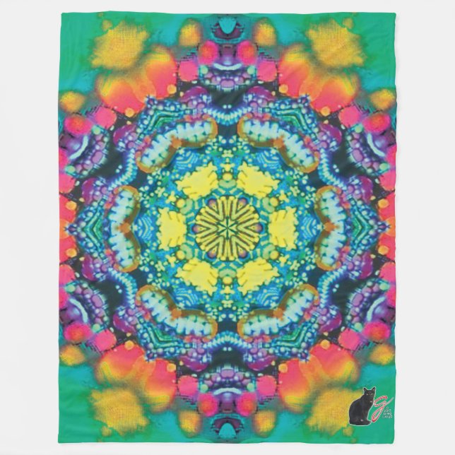 Cobertor De Velo Barium Kaleidoscope Fleece Blanket (Frente)
