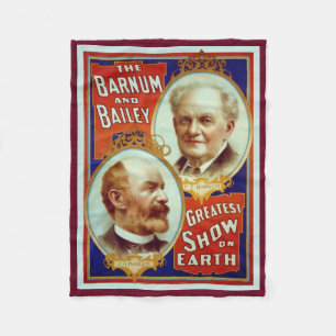 Cobertor De Velo Barnum e Bailey Vintage Circus Poster