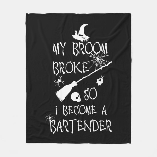 Cobertor De Velo Bartender Halloween (Frente)