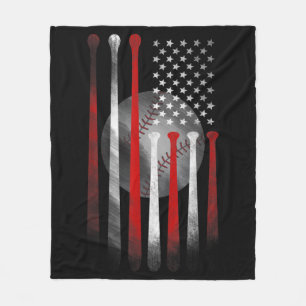 Cobertor De Velo Baseball American Flag Vintage
