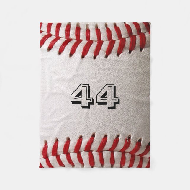 Cobertor De Velo Baseball com número personalizável (Frente)