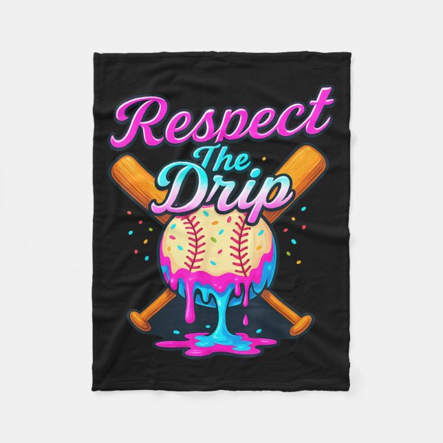 Cobertor De Velo Baseball Drip Team For Boys Ice Cream Cool  (Frente)