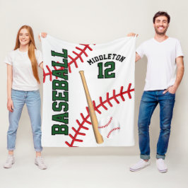 Cobertor De Velo Baseball ⚾ Esporte em Verde Escuro
