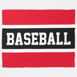 Cobertor De Velo BASEBALL Esportivo Brilho Vermelho Negra