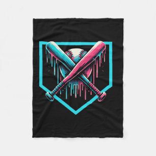 Cobertor De Velo Baseball Home Plate Drivers Boys Baseball Bat