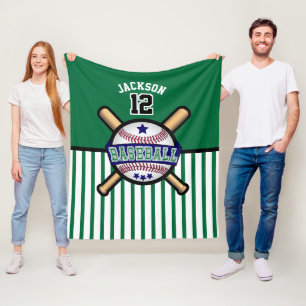 Cobertor De Velo Baseball ⚾ Star - Azul Escuro e Verde