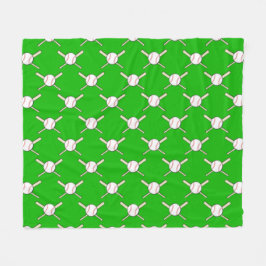 Cobertor De Velo Basebol - Bolas e Tacos Padrão Sem Costura