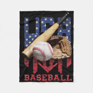 Cobertor De Velo Basebol Patriótico 4 De Julho Homens EUA Bandeira