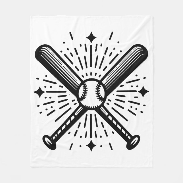 Cobertor De Velo basebol vintage (Frente)