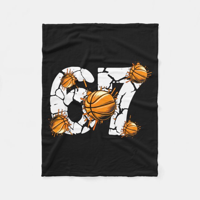 Cobertor De Velo Basquete 67 Seis Sete 6 7 Crianças Divertido Geraç (Frente)
