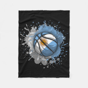 Cobertor De Velo Basquete com Bandeira Argentina