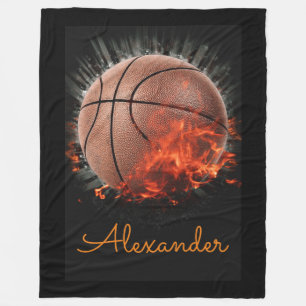 Cobertor De Velo Basquete de Flaming Personalizado