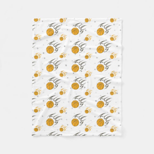 Cobertor De Velo Basquete Flaming (Frente)