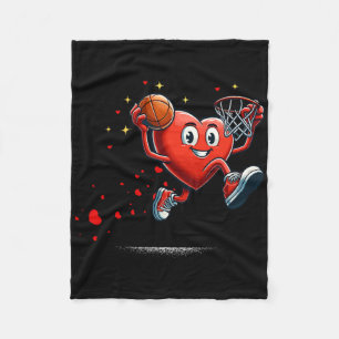 Cobertor De Velo Basquete no Dia dos Namorados com Enterrada de Cor