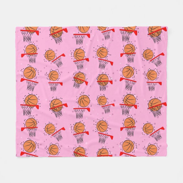Cobertor De Velo Basquetebol - Bola e Aro Modelo (Frente (Horizontal))