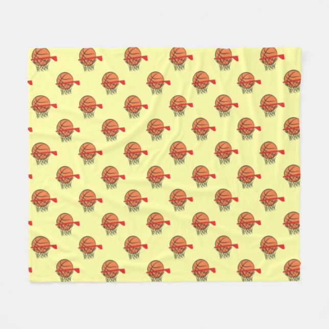 Cobertor De Velo Basquetebol - Bola e Aro Modelo (Frente (Horizontal))