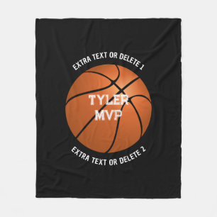Cobertor De Velo Basquetebol Nome da Criança MVP/Número 2 Linha de