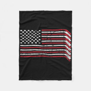 Cobertor De Velo Bastões de hóquei com bandeira dos EUA Orgulho ame