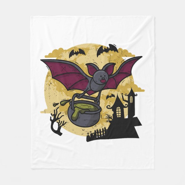 Cobertor De Velo Bat Halloween (Frente)