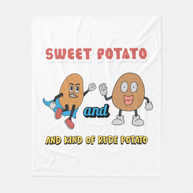 Cobertor De Velo Batata Doce e Batata Meio Malcriada (Frente)