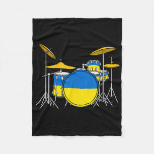 Cobertor De Velo Bateria Bandeira Ucraniana Ucrânia Baterista Músic