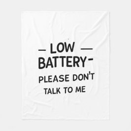 Cobertor De Velo Bateria fraca, por favor, não fale comigo - Sarcas