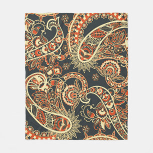 Cobertor De Velo Batik Paisley: Padrão De Vintage Sem Olho.