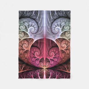Cobertor De Velo Batimento cardíaco, Arte fractal abstrata surreal 