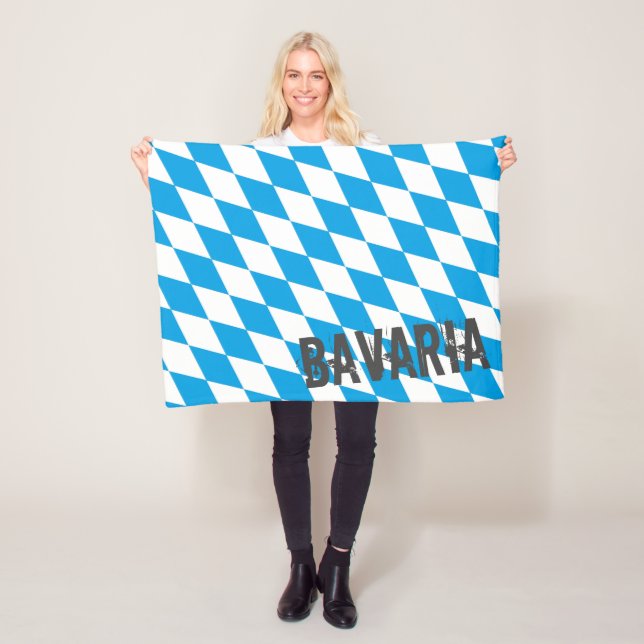 Cobertor De Velo Bavaria Germany Diamond Flag Design (In Situ)