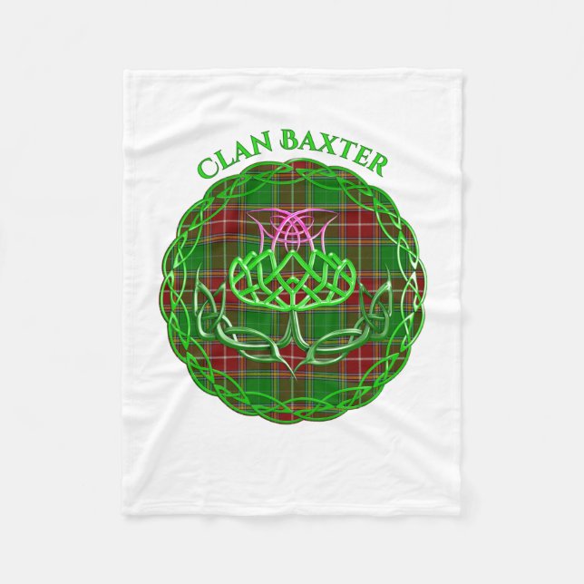 Cobertor De Velo Baxter Scottish Tartan Celtic Thistle (Frente)