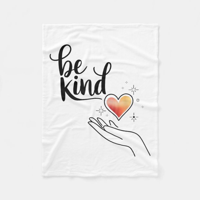 Cobertor De Velo Be Kind Insrational Quote Sitive Motivational  (Frente)