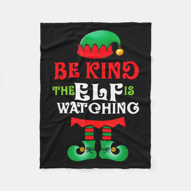 Cobertor De Velo Be Kind Teacher Elf Christmas Anti Bullying Kindne (Frente)