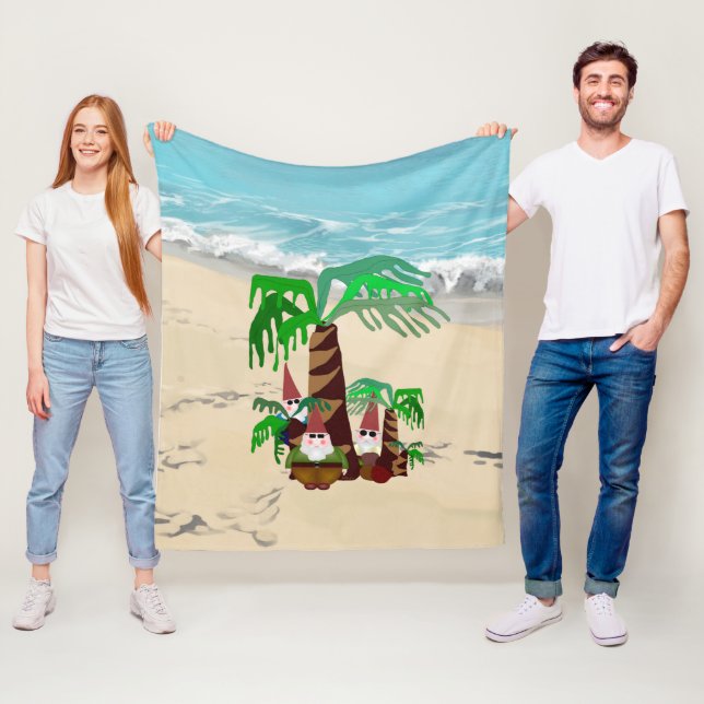 Cobertor De Velo Beach Gnomos Fleece Blanket (In Situ)