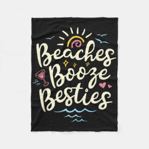 Cobertor De Velo Beaches Booze Besties Summer Best Friles Tri