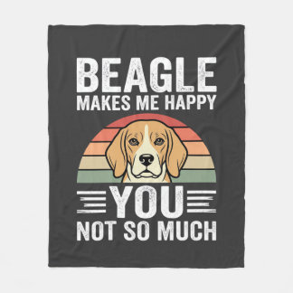 Cobertor De Velo Beagle Me Faz Feliz Amante de Cachorro