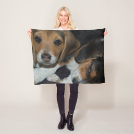 Cobertor De Velo Beagle Puppies Fleece