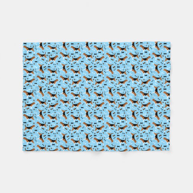 Cobertor De Velo Beagles Cute Beagle Patterno (Frente (Horizontal))