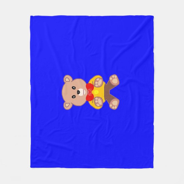 Cobertor De Velo Bear Azul (Frente)