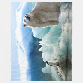 COBERTOR DE VELO BEAR POLAR CONVIDA PENGUIN A ALMOÇAR