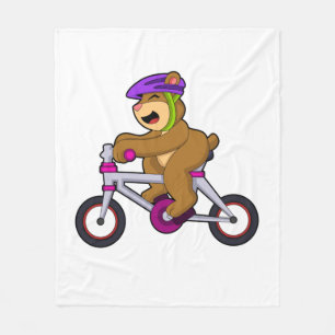 Cobertor De Velo Bear with Bicycle & Helmet