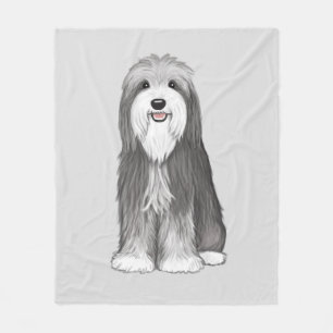 Cobertor De Velo Bearded Collie Cachorro Cachorro Gelado
