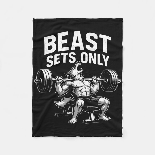 Cobertor De Velo Beast Define Somente Malhação De Workout Do Wolf G (Frente)