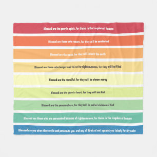Cobertor De Velo Beatitudes Fleece Blanket