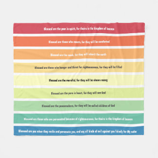 Cobertor De Velo Beatitudes Fleece Blanket